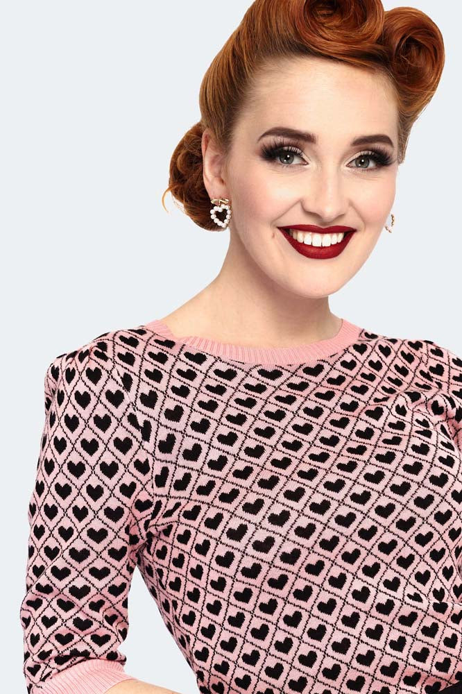 Blushing Hearts Sweater