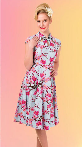 Retro Floral Cotton Dress