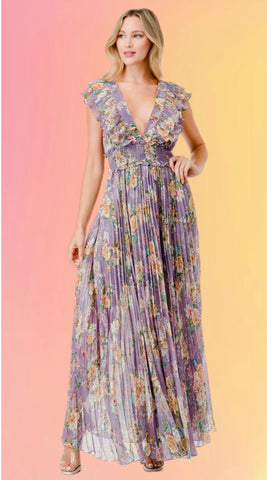 A New Leaf Ruffle Maxi Dress