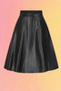 Leatherette Swing Skirt