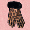 Leopard Fur Cuff Gloves