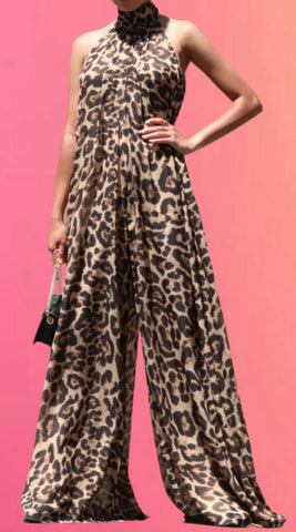 Silky Leopard Playsuit