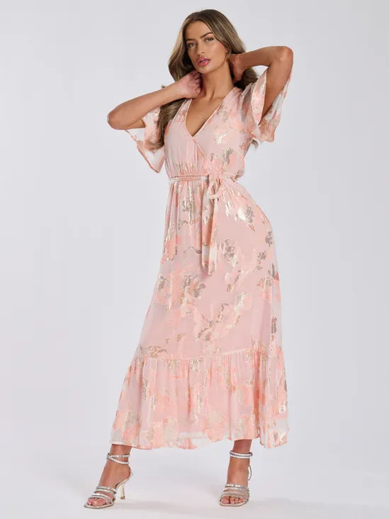 Rose Quartz Metallic Maxi