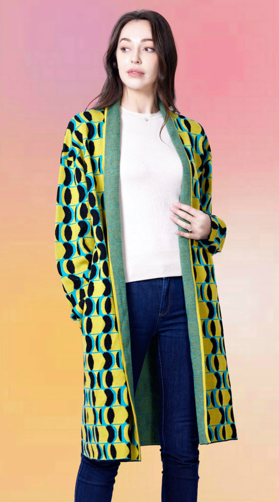 Mid Century Moons Knit Cardigan