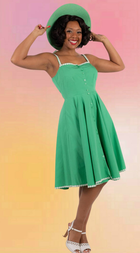 Parakeet Green Swing Dress