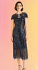 Midnight Blue Beaded Flapper Dress