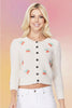 Oatmeal Crocheted Apricots Cardigan