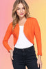 Scallop Edge Bolero: Orange