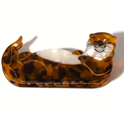 Leopard Print Viola Hair Clip