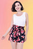 Paper Flower Hi-Waisted Shorts