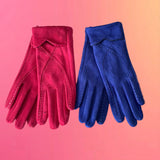 Micro Suede Pintuck Gloves