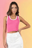 Bamboo Two Tone Tank: Pink