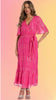 Flamingo Pink Metallic Maxi