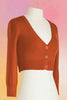 Pumpkin Cropped Cardigan