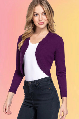 Classic Knit Bolero: Brown