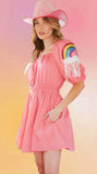 Rainbow Cheerleader Mini Dress