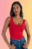 Bamboo Tank Top: Red
