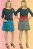 Reversible Mini Snap Skirt: Bright Blooms