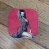 Magenta Bettie Page Coaster