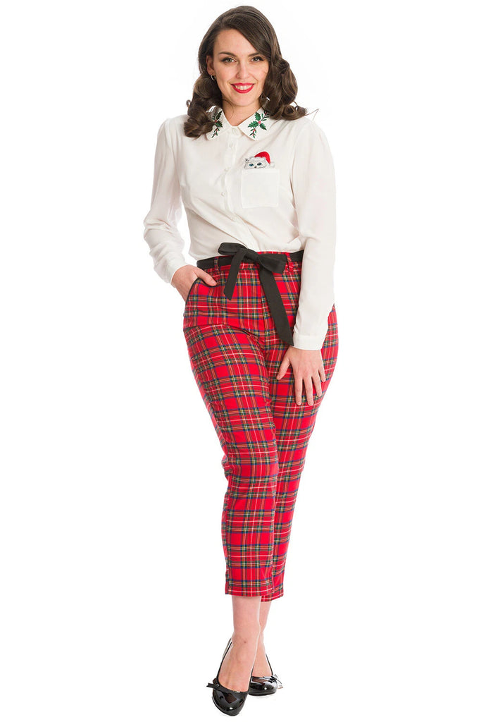 Christmas Kitty Blouse