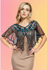 Sequin Embellished Shawl: Peacock Blue