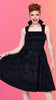 Floral Spider Web Flocked Dress