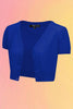 Short Sleeve Bolero Cardigan: Royal Blue
