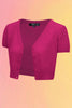 Short Sleeve Bolero Cardigan: Magenta