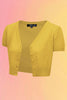 Short Sleeve Bolero Cardigan: Yellow