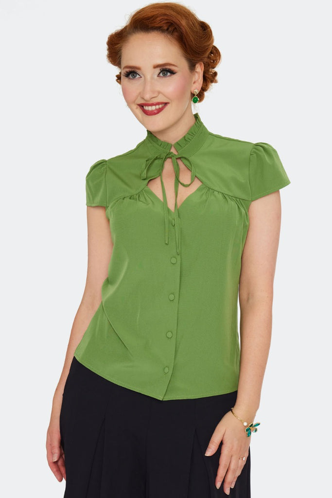 Chartreuse Muse Blouse