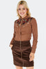 Embroidered Brown Cowgirl Shirt