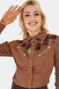 Embroidered Brown Cowgirl Shirt