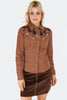 Embroidered Brown Cowgirl Shirt