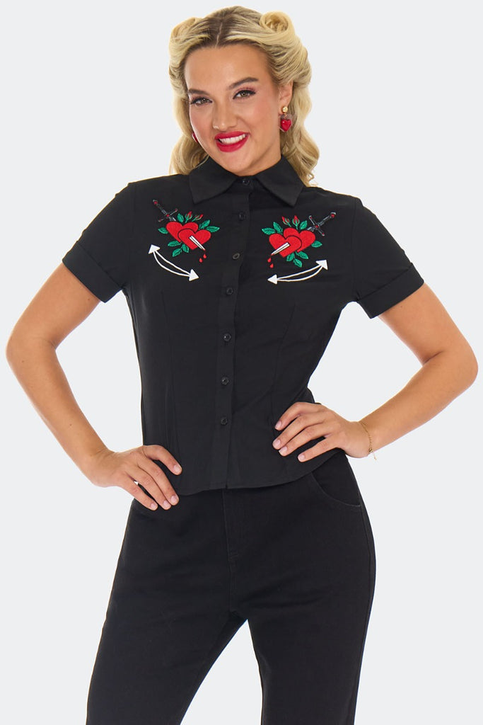 Hearts And Daggers Western Shirt