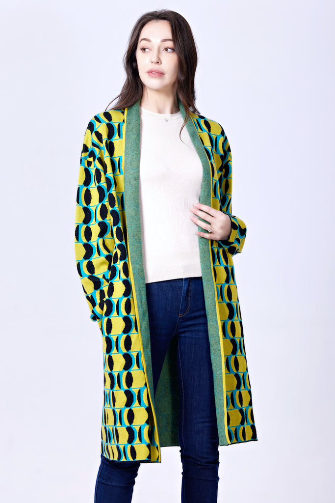 Mid Century Moons Knit Cardigan