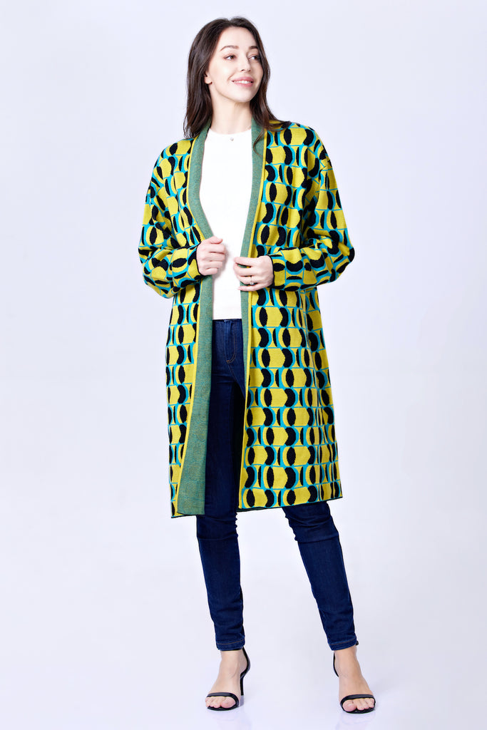 Mid Century Moons Knit Cardigan