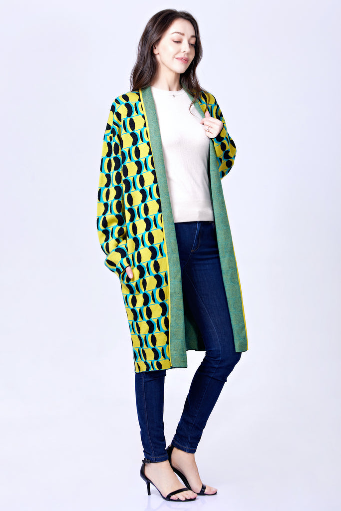 Mid Century Moons Knit Cardigan
