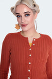 Pumpkin Cable Knit Cardigan