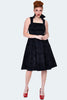 Floral Spider Web Flocked Dress