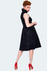 Floral Spider Web Flocked Dress