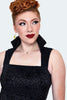 Floral Spider Web Flocked Dress