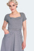 Houdstooth Fit & Flare Dress