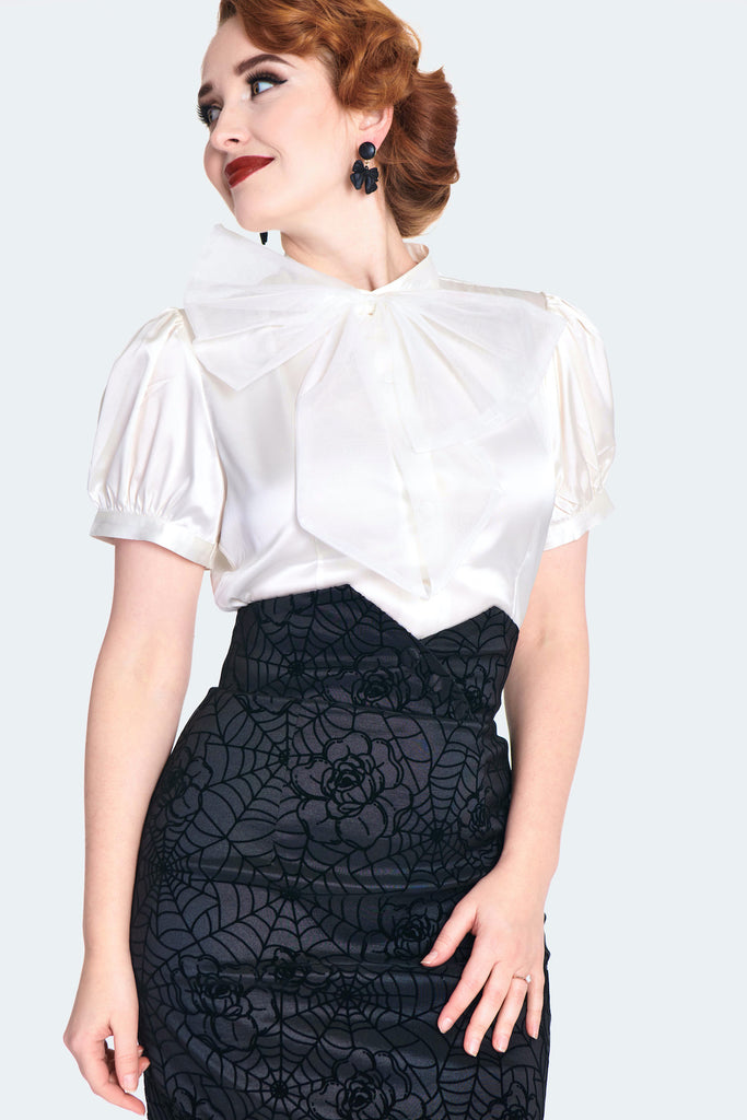 Floral Spider Wed Pencil Skirt