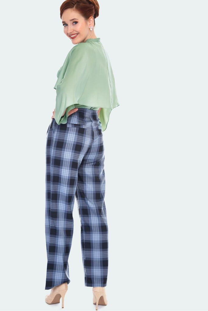 Kate Hi-Waist Plaid Pants