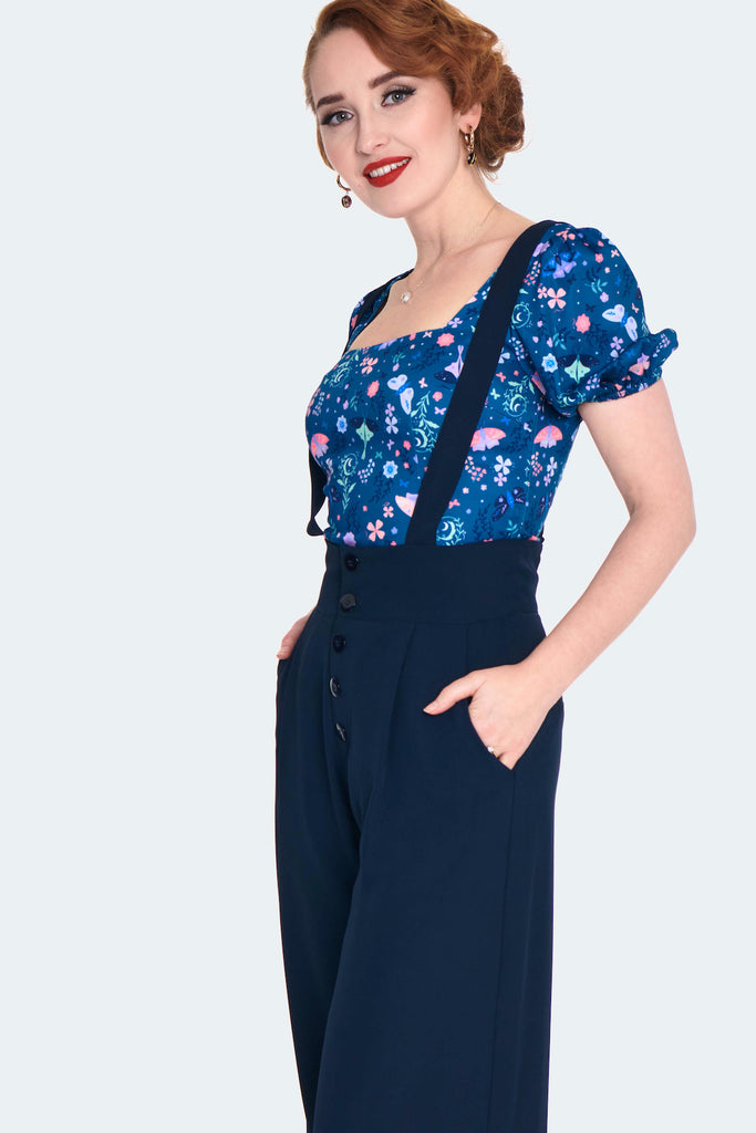 Hi-Waisted Suspender Pants