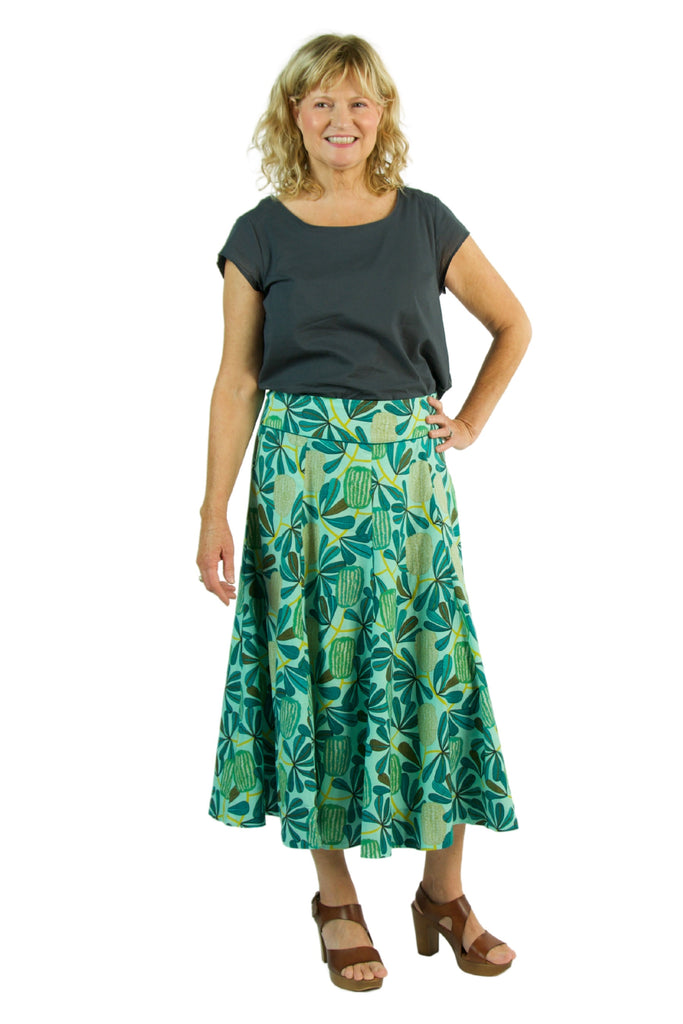 Sea Flower Midi Skirt