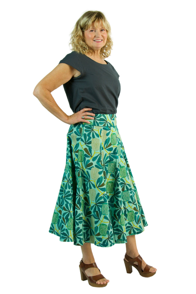 Sea Flower Midi Skirt