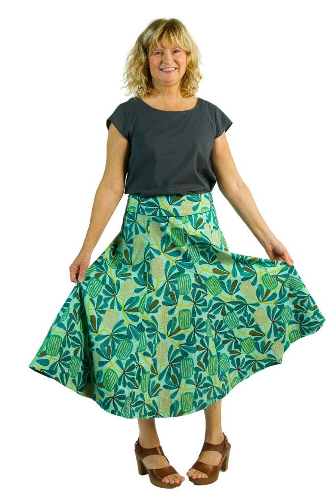 Sea Flower Midi Skirt