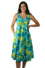 Peacock Flower Flare Dress - ONLY S