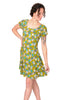 Green Gingko Mini Dress - ONLY M